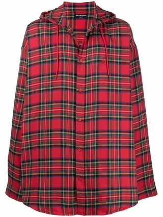 Checked Hooded Jacket