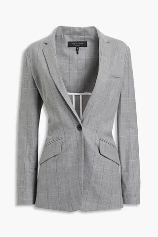 Andre checked wool blazer
