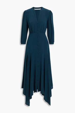 Roksanda gathered silk-blend maxi dress