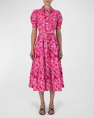 Buffy Printed Midi Utility Dress