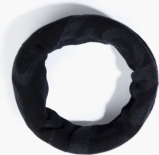 Jacquard-knit wool-blend scarf