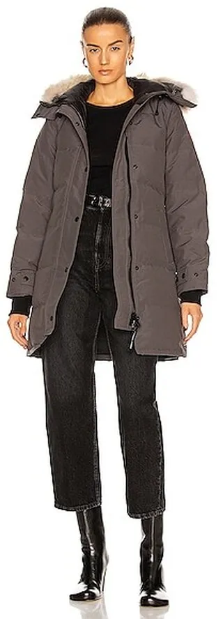 Canada Goose Shelburne Parka with Coyote Fur in Charcoal