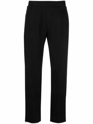 Cropped Straight-Leg Track Pants
