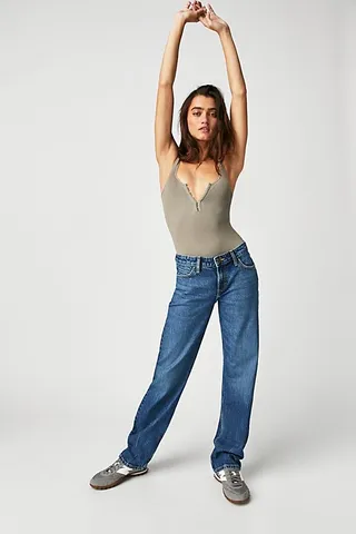 Lee Low-Rise Straight-Leg Jeans by Lee at Free People