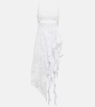 Sequin-embellished cutout midi dress