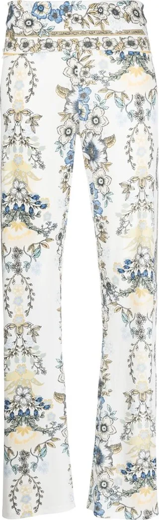 Floral-Print Straight-Leg Trousers
