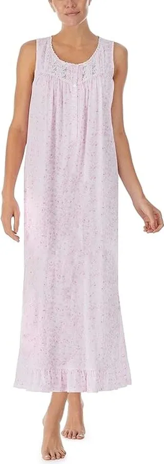 Eileen West Sleeveless Ballet Gown (Rose Print) Women's Pajama