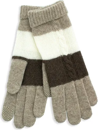 Colorblock Cashmere Touchscreen Gloves
