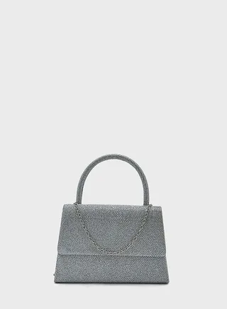 Glittery Mini Satchel Clutch Bag