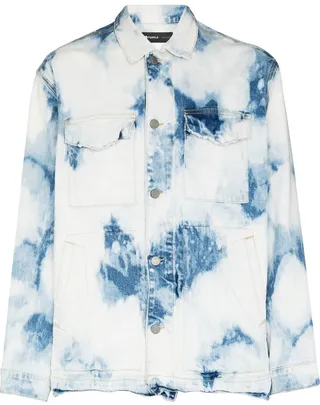 Bleached-Finish Denim Jacket