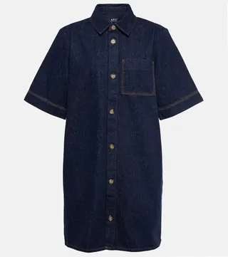 Lopez denim shirt dress