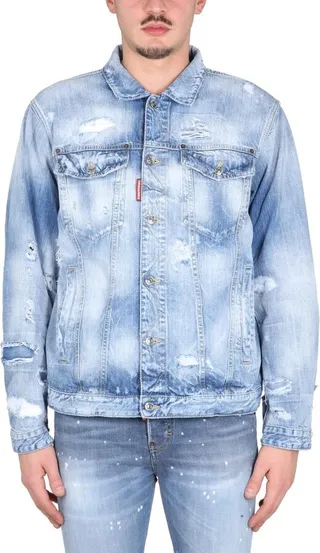 Dsquared2 Distressed-Effect Buttoned Denim Jacket