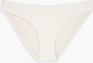 Lily stretch-piquè mid-rise bikini briefs
