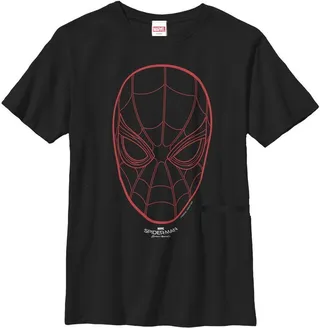 Boy's Marvel Spider-Man: Homecoming Mask T-Shirt - Black - X Small