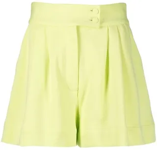 Pleated-Detail High-Waist Shorts