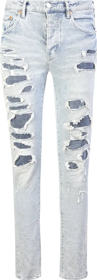 Indigo Blue Distressed Effect Jeans