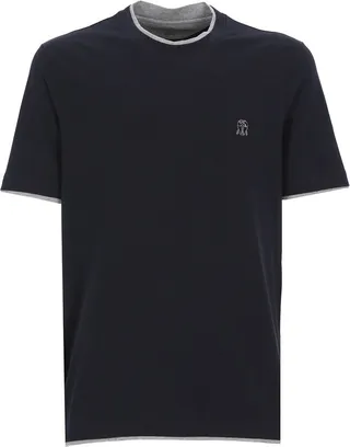Brunello Cucinelli Logo Motif T-Shirt