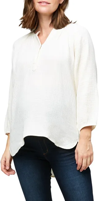 Ava Cotton Maternity Tunic Top