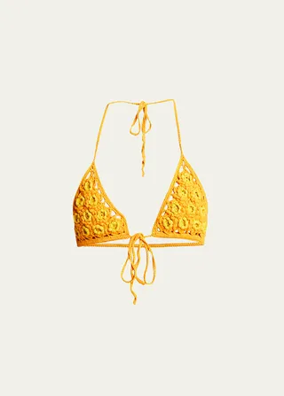Alivia Halter Crochet Bikini Top