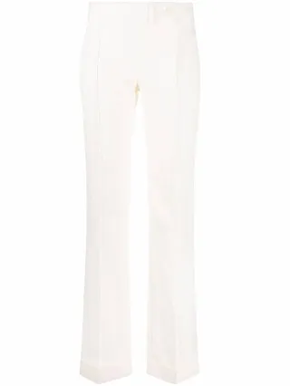 Sauge high-waist straight trousers