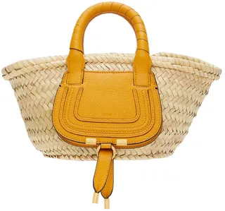 Chloé Beige & Yellow Marcie Mini Tote