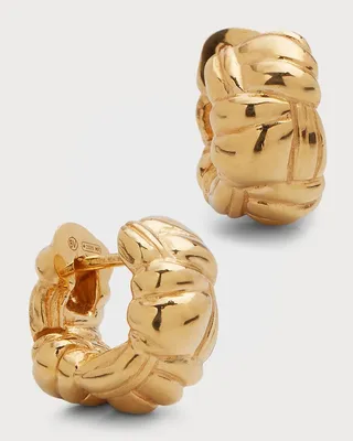 Pleat Hoop Earrings