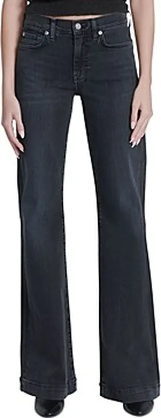 7 For All Mankind Dojo High Rise Bootcut Jeans in Night Rider