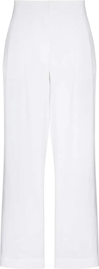 High-Waist Linen Trousers