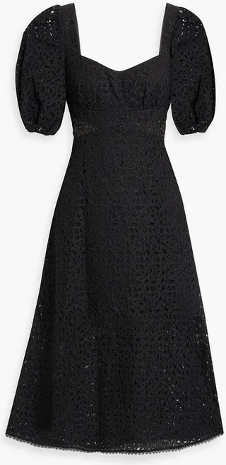 Macramé lace midi dress