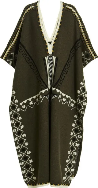Intarsia Poncho
