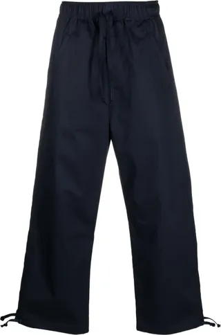 Wide-Leg Cotton Trousers