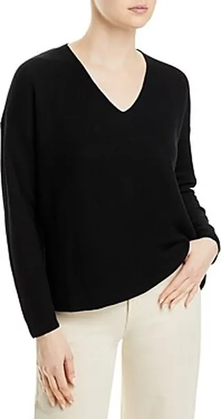 Eileen Fisher Ribbed V Neck Sweater