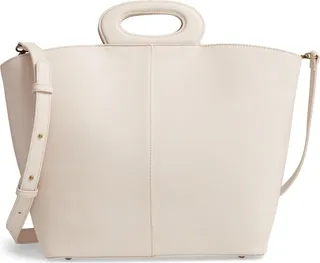Large Faux Leather Tote