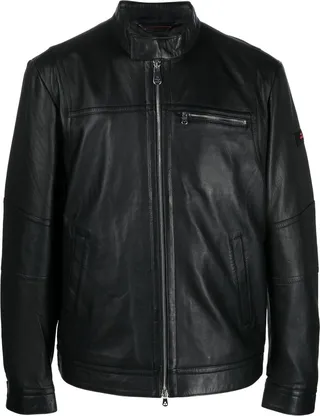 Zip-Up Leather Jacket