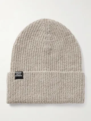 Cardiff Ribbed Wool and Cashmere-Blend Beanie