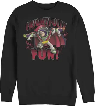 Men's Toy Story Halloween Frightfully Fun Buzz Sweatshirt - Black - 2X Large