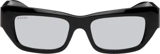 Gucci Black Rectangular Sunglasses
