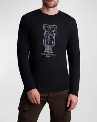 Men's Outlined Graphic-Print T-Shirt