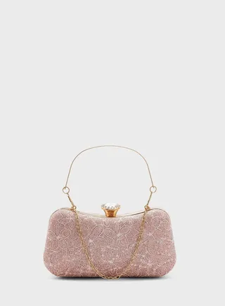 Embellished Box Clutch Bag