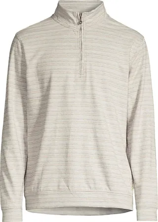Tonal Stripe Half-Zip Sweater