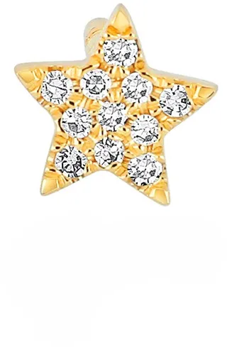 Single Diamond Star Stud Earring