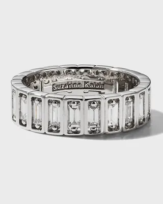 18k White Gold Baguette Diamond Eternity Band Ring