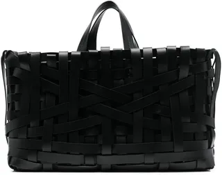 Leather Interwoven Tote Bag