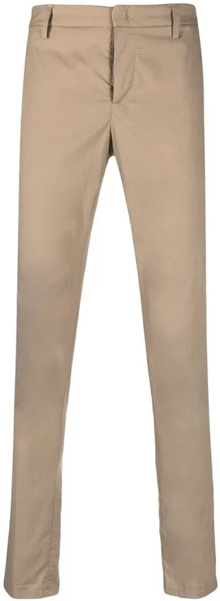 Mid-Rise Slim-Fit Trousers