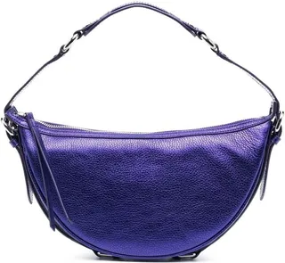 Pebble-Texture Leather Shoulder Bag