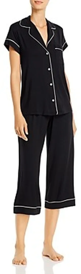 Eberjey Gisele Short Sleeve Crop Pajama Set