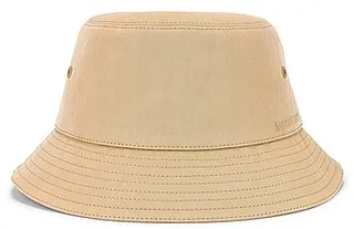 Burberry Cotton Gabardine Bucket Hat in Tan
