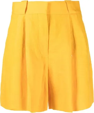 High-Waist Pleat Shorts