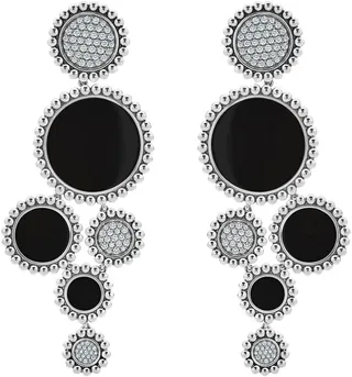 Maya Diamond & Onyx Statement Drop Earrings