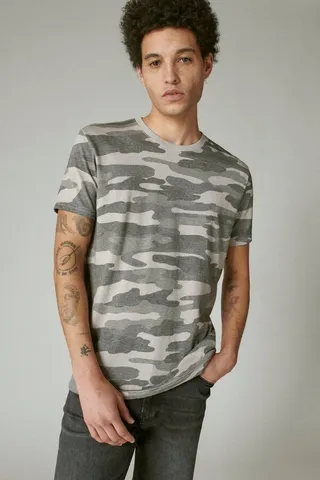 Venice Burnout Camo Crew Neck Tee